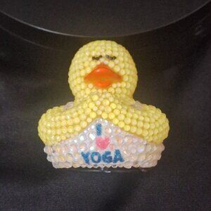 Yoga Rubber Duck, Yoga Bling, I Love Yoga Rubber Duck Bedazzle, Jeep Rubber Duck